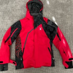 SPYDER SKI JACKET Red / Black  Boys Size 18